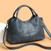 Vintage Leer Patchwork Handtas Mode Schoudertas Dames Vintage Crossbody Tas Werk Boodschappen en Dames Vakantiecadeaus