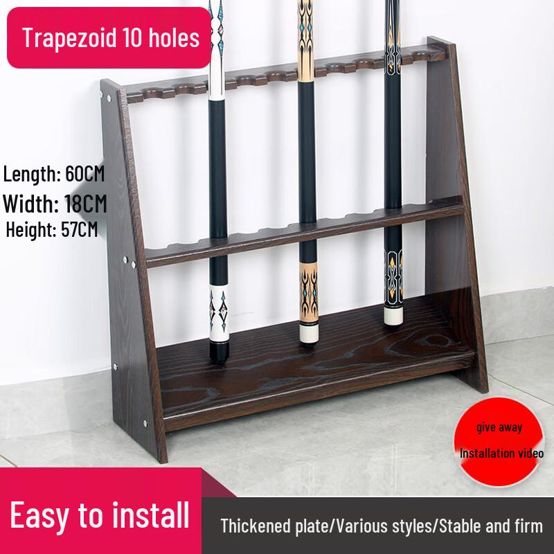 Solid Wood Billiard Cue Rack