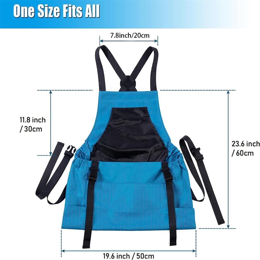 Adjustable Outdoor Large Pocket Apron Quickly Release Harvesting Apron Kitchen Garden Backpack Waterproof Aprons Picking Bag