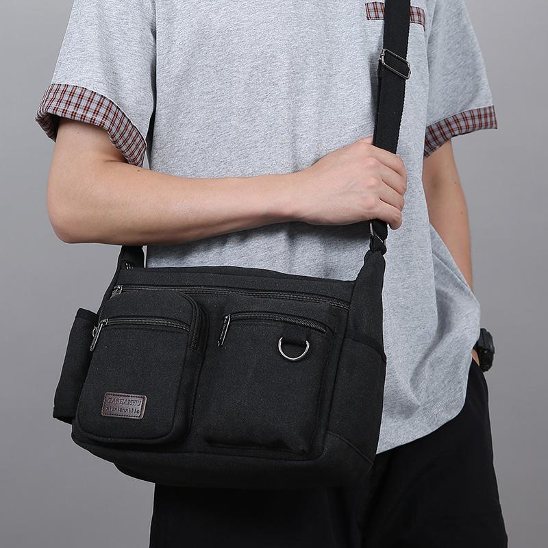Men Canvas Shoulder Bags Casual Tote Travel Men's Crossbody Bag Luxury Messenger Bags Fashion High Quality Handbag