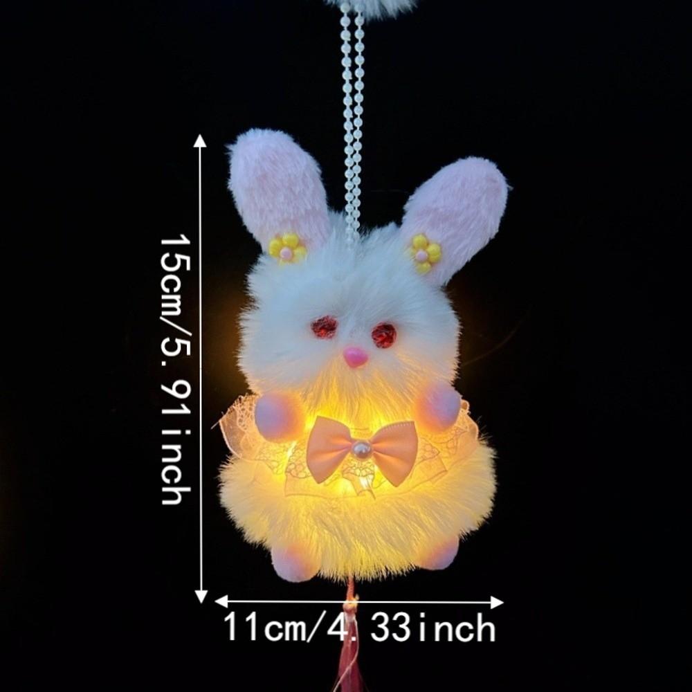 Chinese Style Mid-Autumn Festival Lantern LED Light Plush Rabbit Lantern Parent-Child Activity