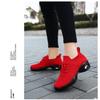 JMXD Women Shoes Flyknit Platform Dance Sneakers Air Cushion Casual Shoes Fashion Height Increasing Comfortable Trendy Walking Trainers