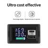 ZFX-3079 Acid Battery lithium DC 9~24V Universal LED Dual Digital Display Power Indicator Dual Interface Voltmeter USB Type-C