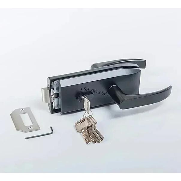 Büro Glastürschloss Badezimmer Edelstahl Griff Türschloss Schlafzimmer Balkon Glastür Lockset Home Security Hardware