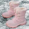 Women's Winter Snow Boots Plush Warm Cotton Shoes Wear-resistant Sports Outdoor High-top Lace-up Large-size Women's Boots