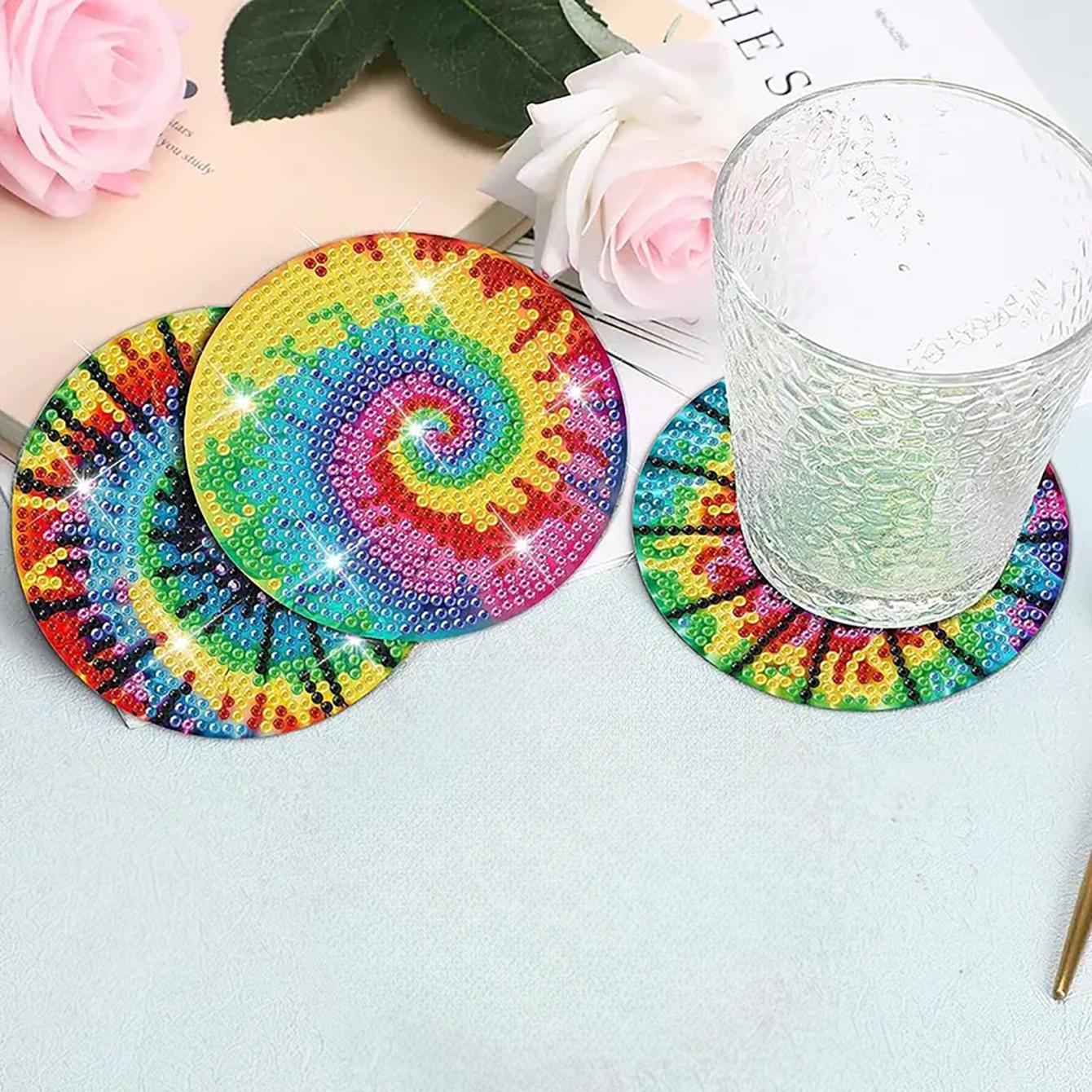 8 предметов/набор подставок с рисунком «Мандала» с держателем Подставка своими руками — фото 2