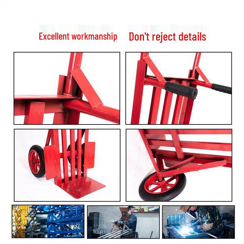 Heavy-Duty Two-Wheeled Handcart for Construction and Warehouse Use