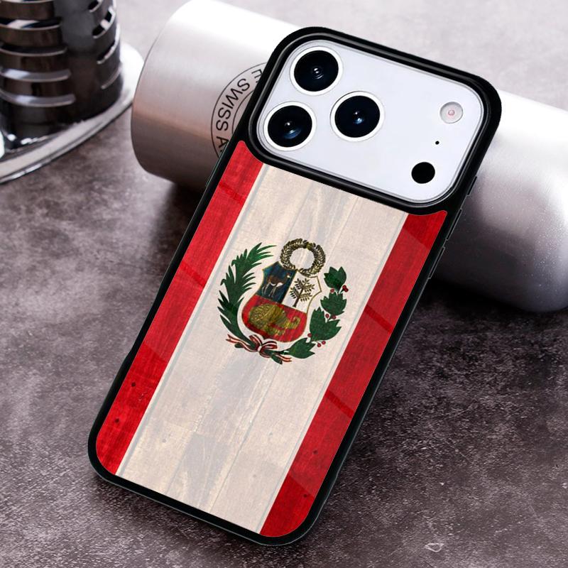 Peru Flag Phone Case for iPhone 17 16 15 Pro Max Air 14 13 12 11 Plus Shockproof Capa Cover