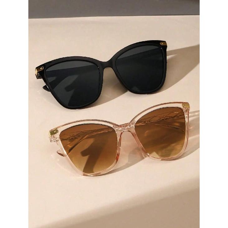 1/2/3 PCS Fashion Cat Eye Plastic Frame Women Sunglasses For Men Daily Life Shades Eyewear Accessories.