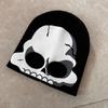 Luminous Knitted Balaclava Hat Halloween Halloween Cap Elastic Skeleton Beanie  Autumn/Winter