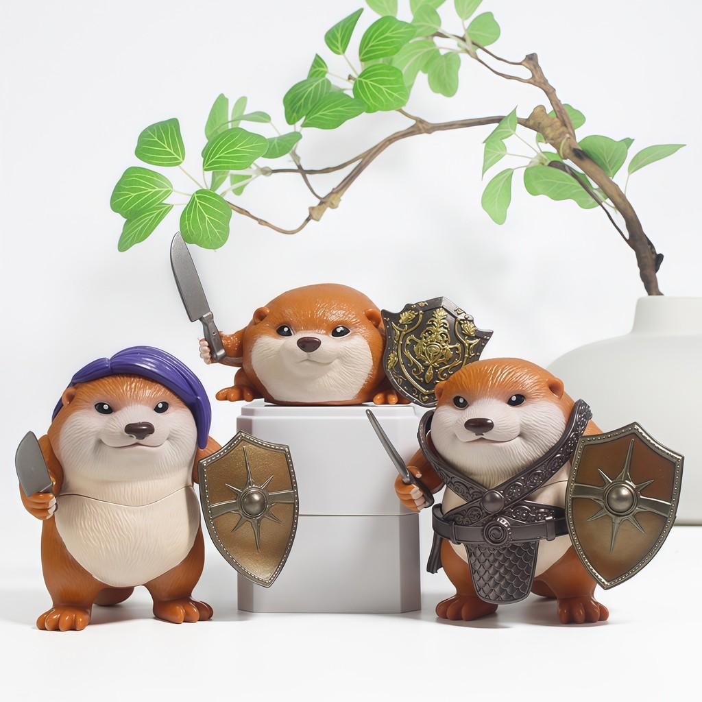 Cartoon Dog Action Figure Collectible Pvc Model With Armor For Fans