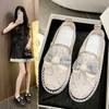 2026 Diamond Luxury Loafers Fashionable Diamonds Thick Bottom Flat Bottom Leisure Shoes Women's Casual Plus Size Shoes Zapatos