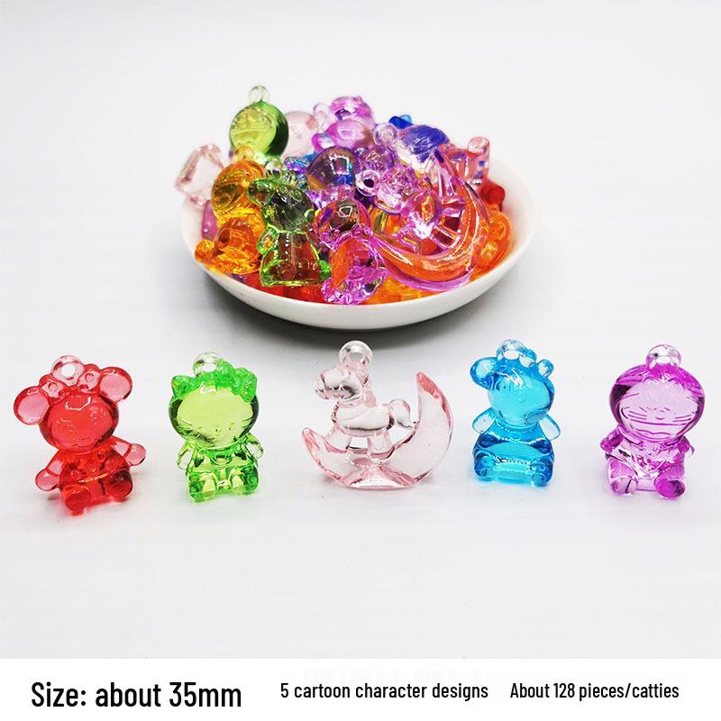 Colorful Mini Acrylic Milk Bottle Cartoon Ornaments - Cute Handmade DIY Decorative Accessories