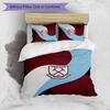 Set Lenzuola Stampato West Ham United Football 3 Pezzi, Comodo Set Copripiumino per Camera da Letto Amico della Pelle