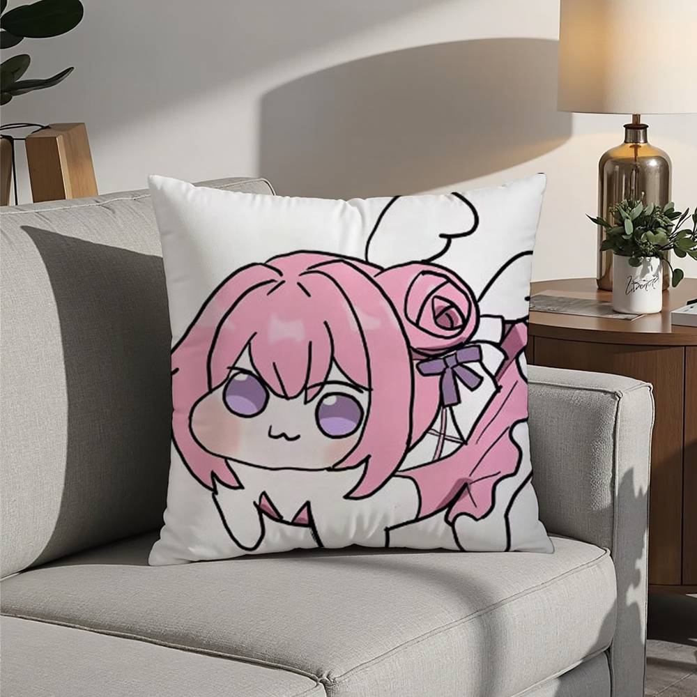 N-Nikke DORO Doll Dog Pillow Case Sofa Decorative Home Double-sided Printing Short Plush Cushion Pillow Cover Holiday Gift