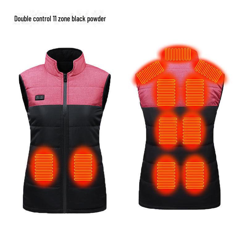 

Унісекс Розумний Жилет з Підігрівом з 21-зонним Контролем Постійної Температури та Кольоровою Гамою 2XL рожевий/чорний