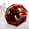 Viking Warrior with Axe: Fantasy Art PrintUmbrella, Portable 3-Fold Compact Umbrella for Men & Women Gift
