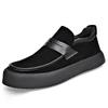 Shoes Men Leather Original Designer Cow Suede Leather Shoes Men's New Thick Sole Loafers Soft Sole Suede Leather Casual Shoes