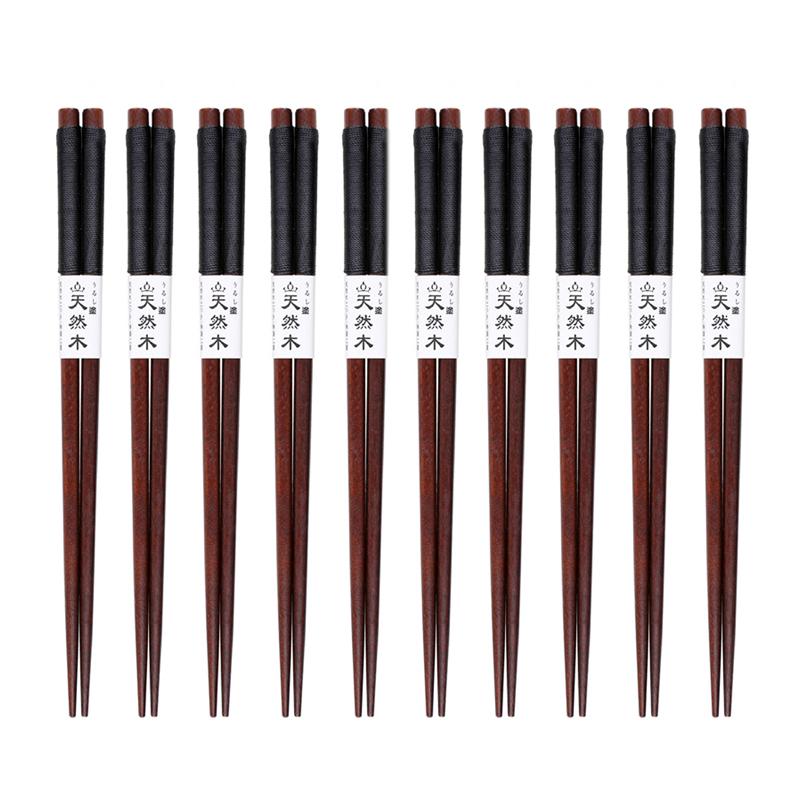 10 Pairs Wooden Chopsticks Sushi Sticks Chinese Chopstick Set Reusable Food Chop Sticks Japanese Sushi Chopsticks Wood Tableware