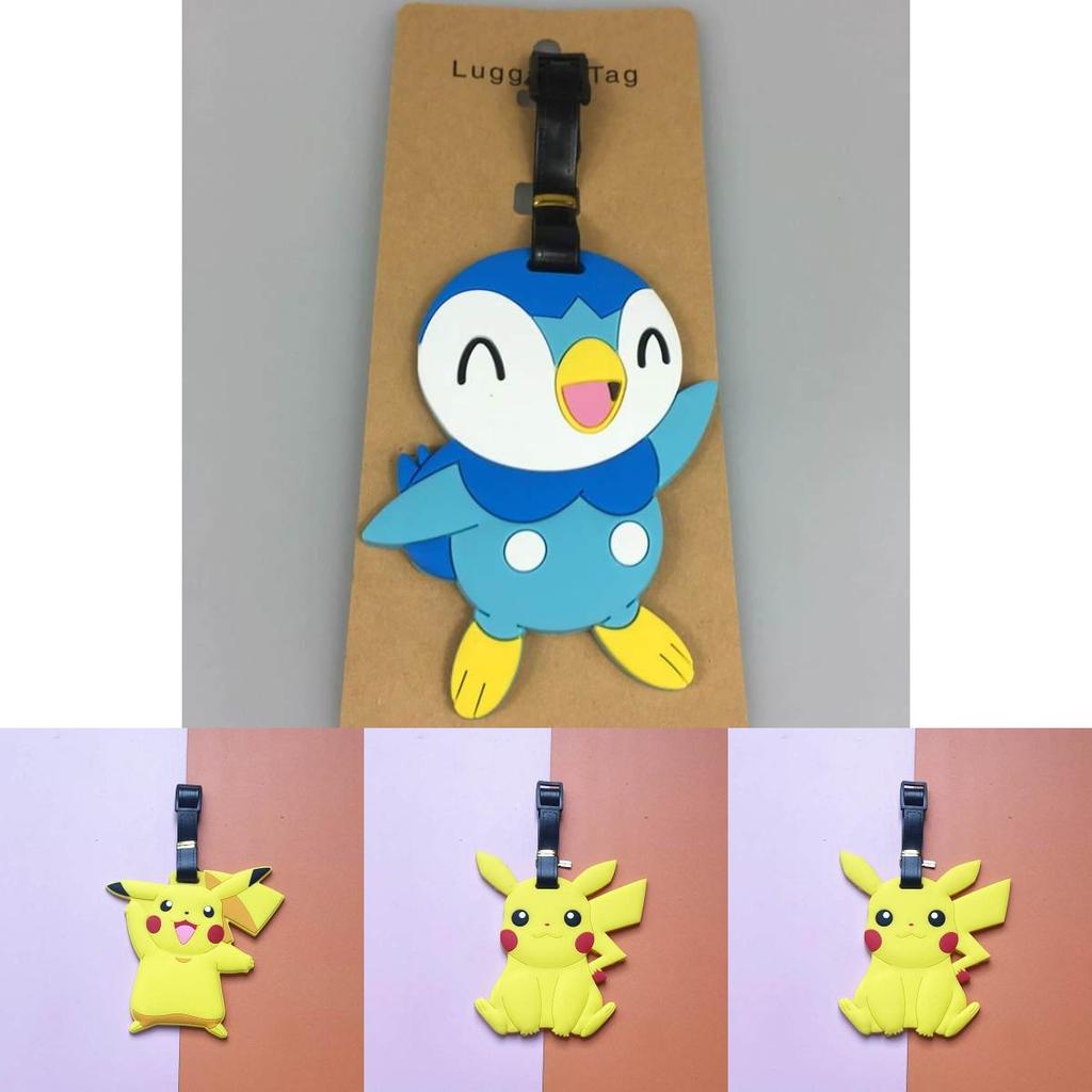 Pokemon Pikachu Charmander Squirtle Travel Luggage Tag Gengar Charmander Squirtle Silicone Travel Id Tag For Cruises