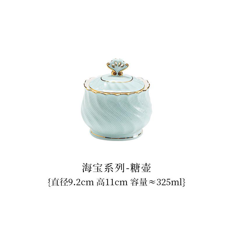 "Light Luxury Premium Sense" Bone China Coffee Cup Set Simple And Fashion Ceramic Flower Tea Cup Saucer Tea Pot Household