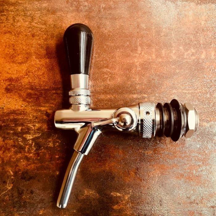 Robinet tireuse a biere, robinet compensateur avec connexion John Guest - longueur du filetage 35mm