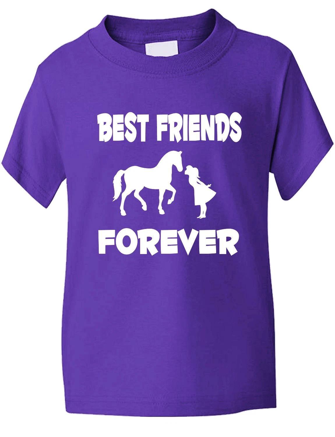 

Best Friends Forever Love My Horse Funny Pony Riding Kids T shirt Age 1-13 2XL