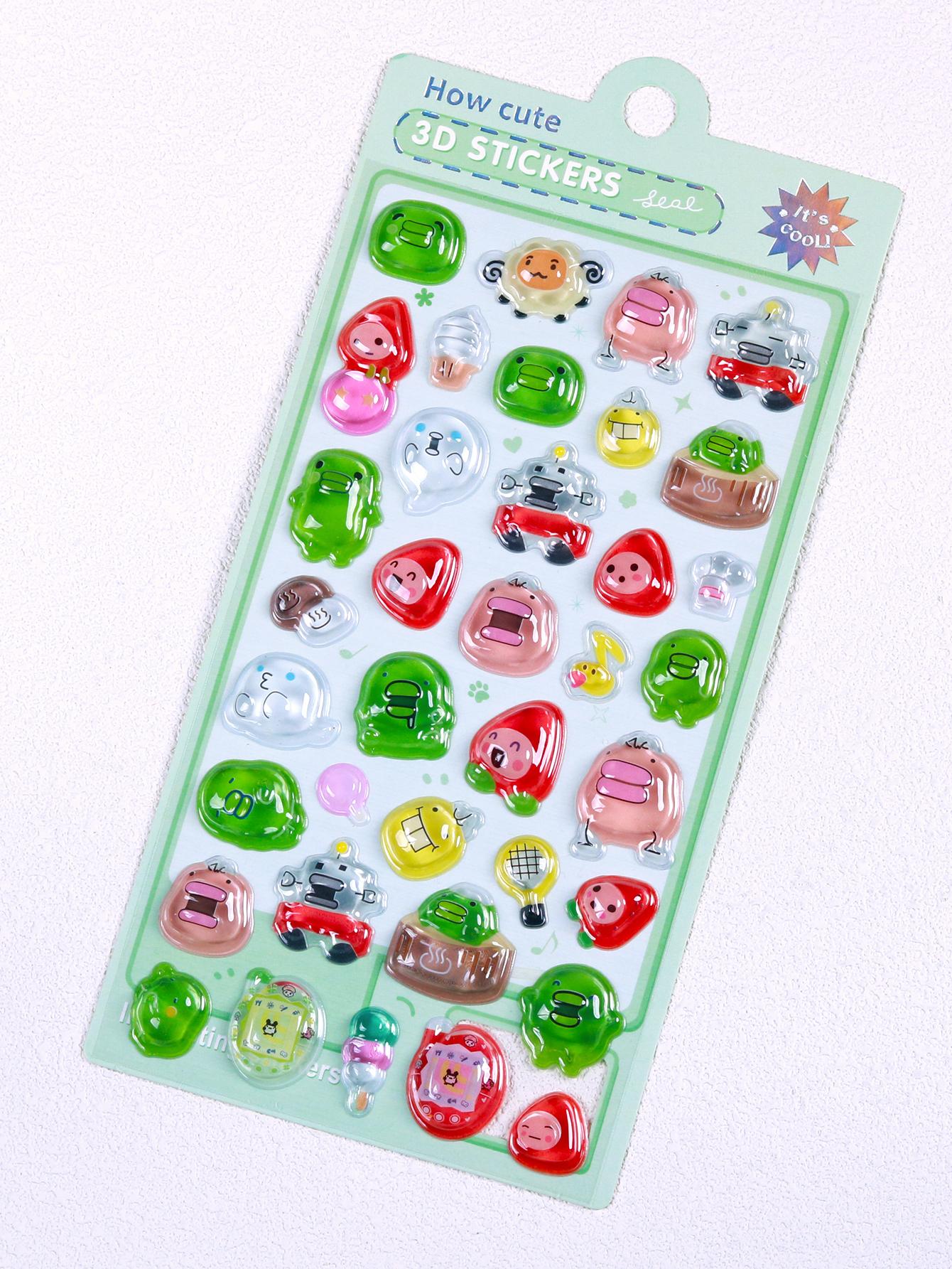 Объемные тисненые наклейки в японском стиле, креативные наклейки с животными и комические наклейки для DIY, высокое качество, подходят для использования в планировщиках