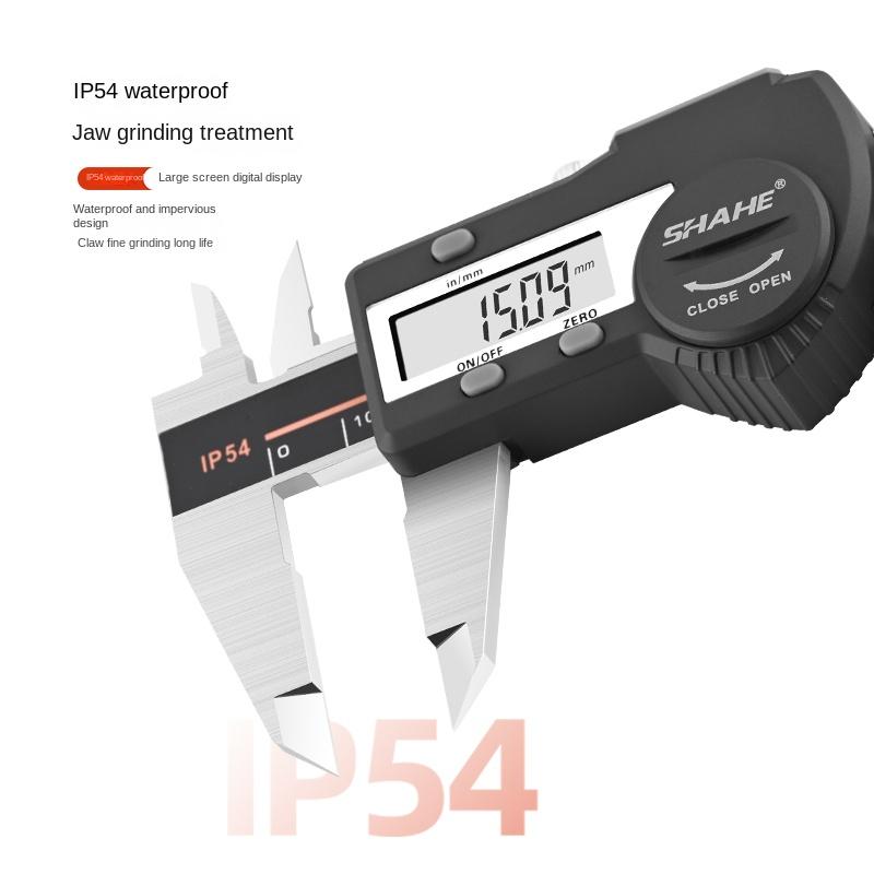 SHAHE Chengdu Sanhe High Precision IP54 Digital Display Vernier Caliper Waterproof Dustproof Industrial Electronic Instrument 0-150 mm чёрный