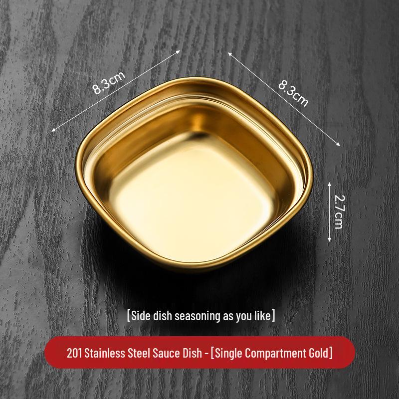 304 Stainless Steel Round Dipping Dish for Korean BBQ & Sauces