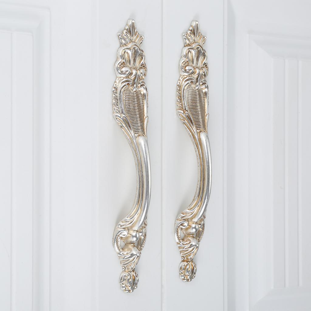 DRELD Antique Wardrobe Door Pull Furniture Handle Retro Silver Garden Drawer Handle Classical Handle Knob Home Decor 32/96/128MM