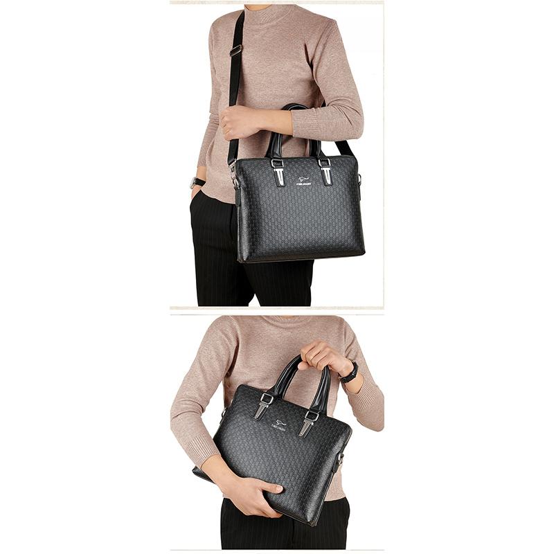 Men's Handbag Horizontal Business Briefcase Shoulder Messenger Bag