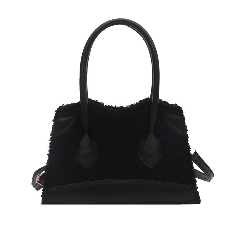 Plush Fashion Handbag 2025 Autumn New Niche Design Versatile Ins High Value Messenger Bag Small Square Bag