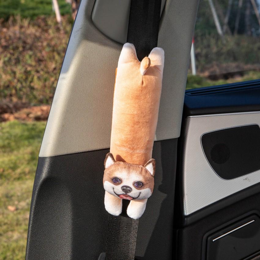 Dog Cat Car Neck Pillow Seat Belt Shoulder Pad Car Neck Pillow Travel 3D Animal Neck Cushion Universal Car Accessory Cartoon