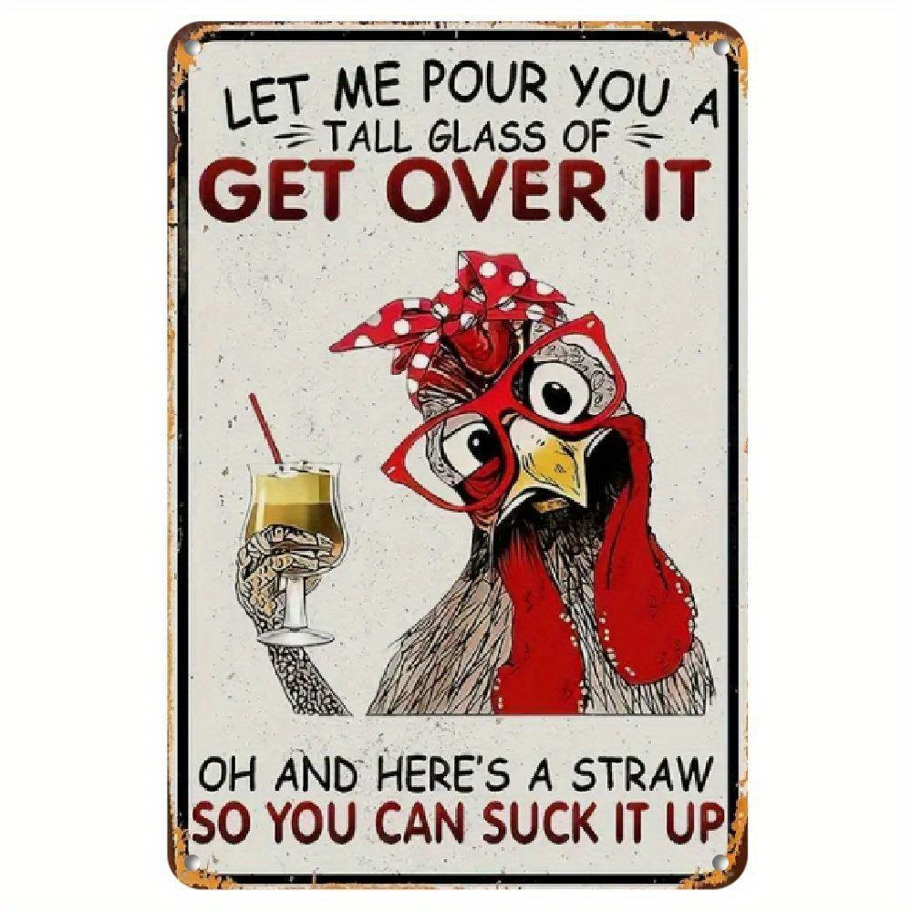 

Vintage Retro Metal Sign, English Text Wall Hanging, Multi-Purpose Tinplate Decor for Bedroom Bar Country Garden Bathroom 20x30cm