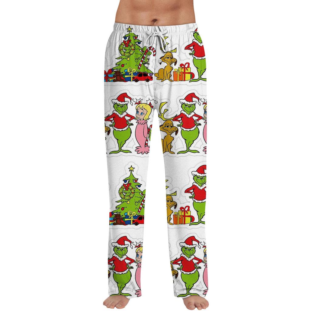 Men's Allover Printed Home Pants Sleeping Pajama Pants Long Pants Pajama Pants Yoga Pants