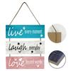Live Laugh Love Quotes Inspired Hanging Sign Wooden Wall Hanging Sign Sign Wall Decor Art for Home Dining Room Bistro Coffee Bar