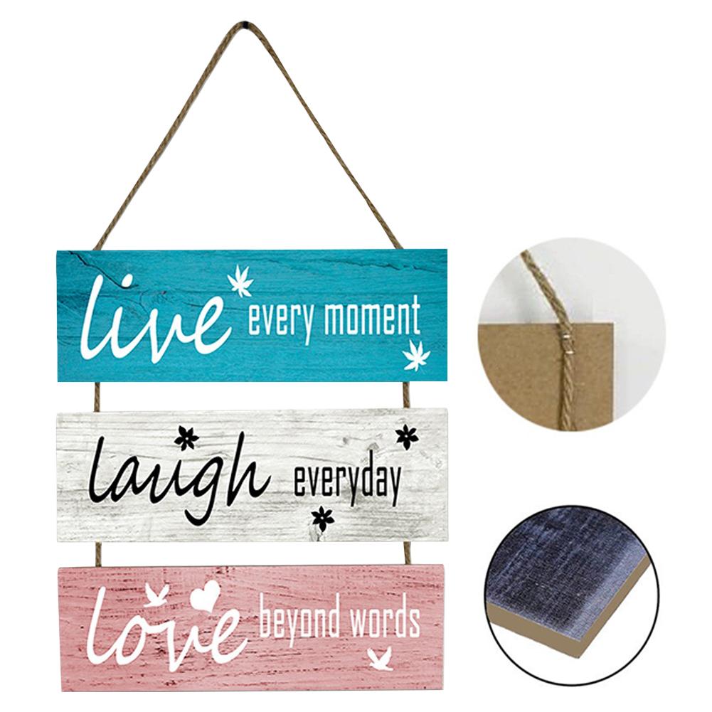 Live Laugh Love Quotes Inspired Hanging Sign Wooden Wall Hanging Sign Sign Wall Decor Art for Home Dining Room Bistro Coffee Bar