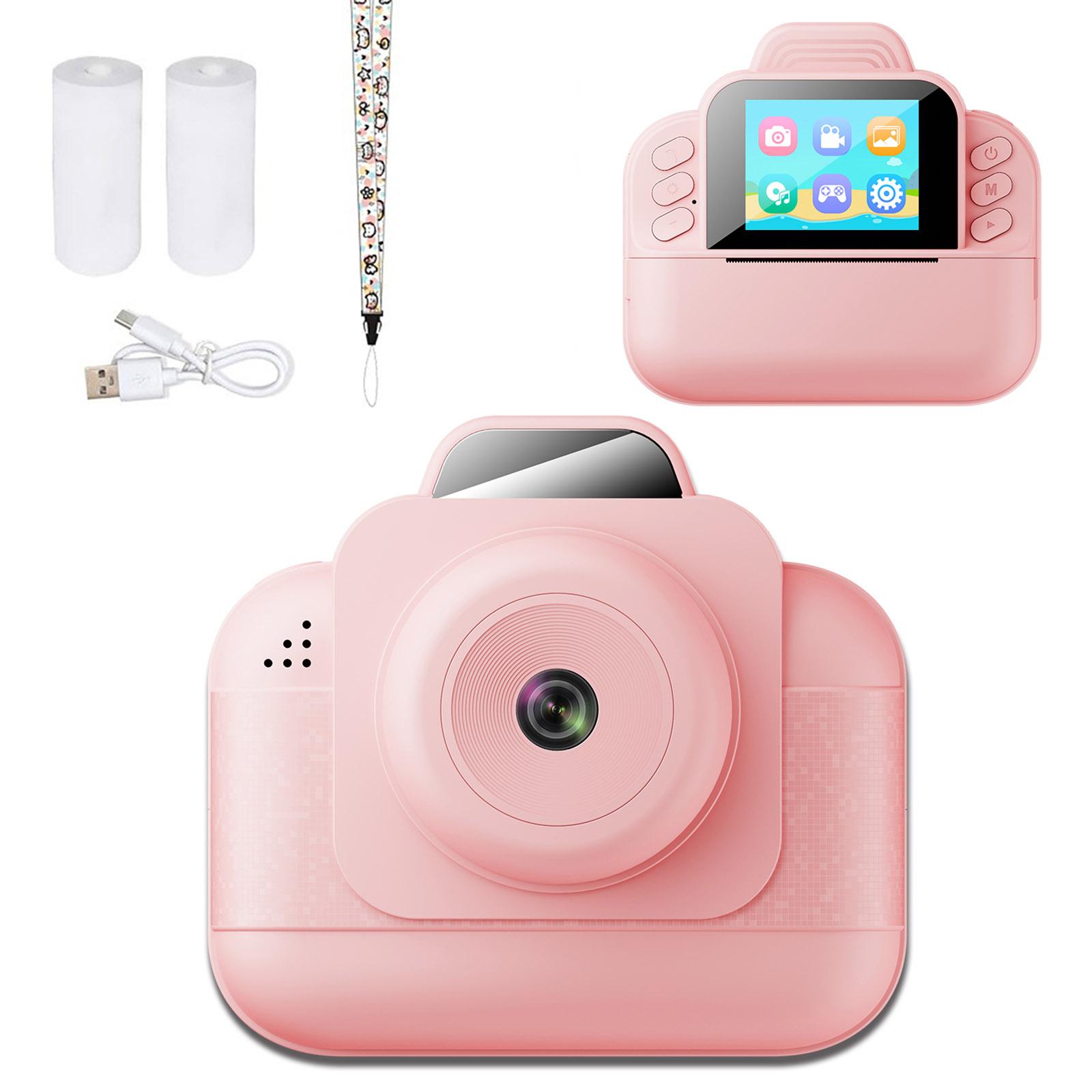 

S9 2.4 Inch Kids Instant Print Camera Thermal Printer HD Video Recorder with 32G TF Card+Card Reader Pink