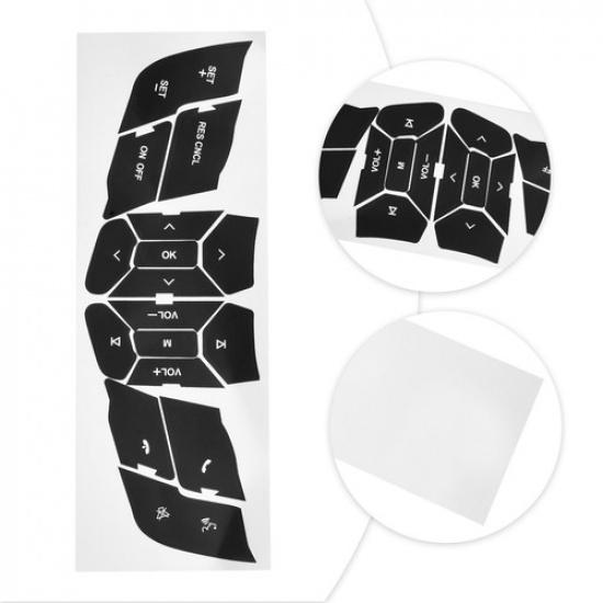 Steering Wheel Button Decal for FORD For MUSTANG Models from 2015 to 2018