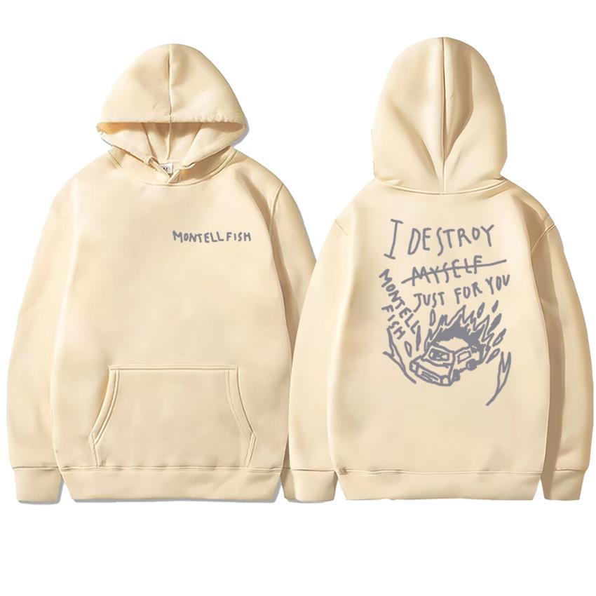 2025 New In Montell Fish Album Double Sided Printed Black Hoodie Men Women Vintage Harajuku Sweatshirt Unisex Fleece Pullover