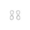 Luxenter Brilliant Zirconia Rhodium Finish Earrings - Infinity
