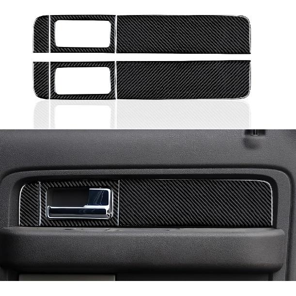 Car Carbon Fiber Dashboard Trument Panel Strip Sticker Cover Interior Trim Decal for Ford F150 2009 2010 2011 2012 2013 2014 Accessories