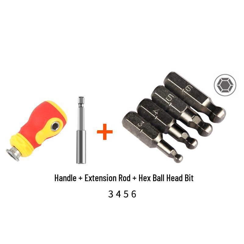 Electric Multi-Shape Screwdriver with Y-Type, U-Type, Star, and Hex Bits