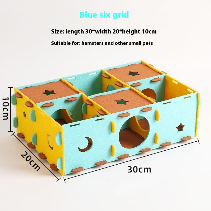 Removable Felt Maze Hide Nest Hamster Passage Little Pet Nest Sugar Glider Hamster Golden Bear Pet Toy Indoor Small Pet Supplies
