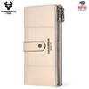 Humerpaul Women Leather Wallet Hand-held Wallet Large-capacity Multi-function First-layer Cowhide Wallet Folding Coin Purse