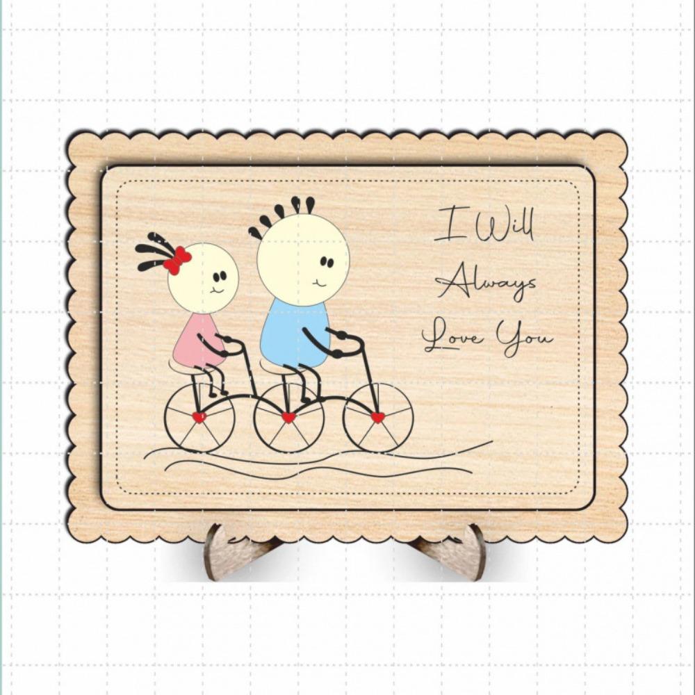 

Romantic Wooden Material Wooden Plaque Handmade Couple Design Couple Ornament Creative Wedding Decoration Anniversary