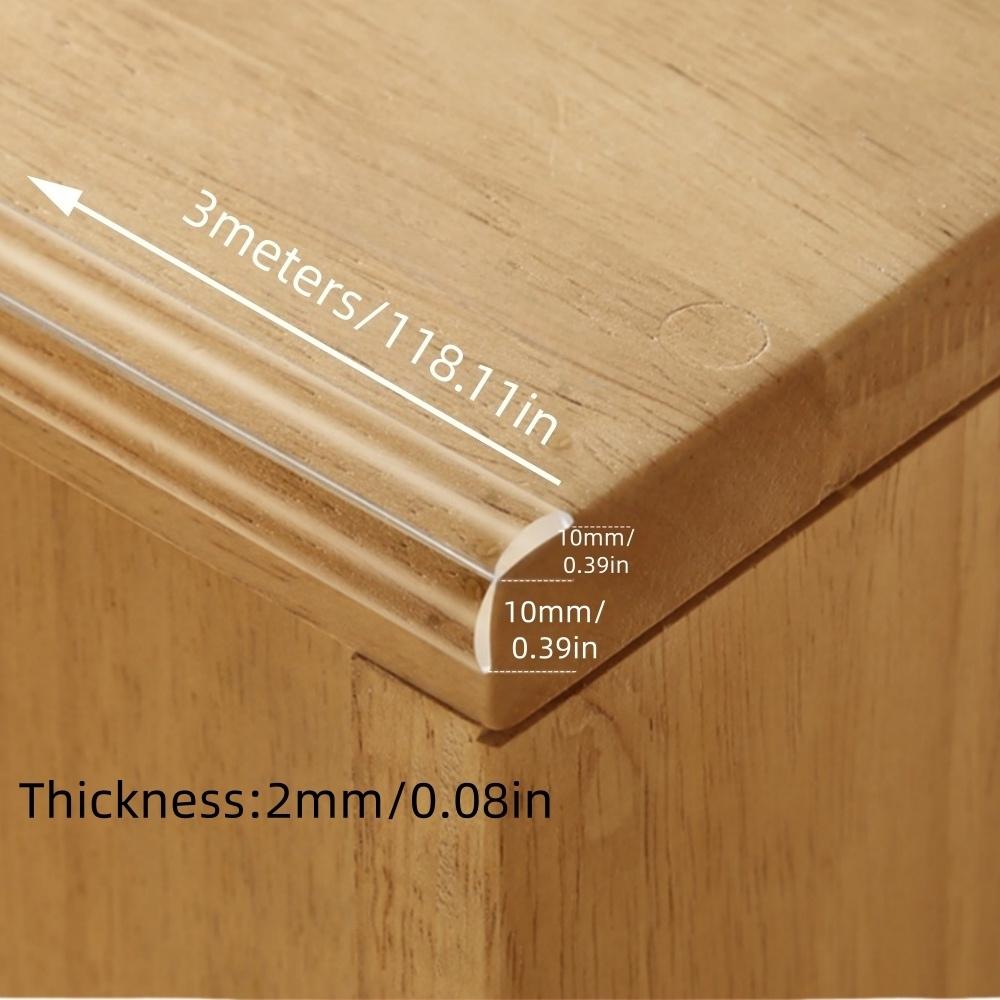 1pc 3metersX2cm/3cm Table Edge Guard Furniture Corner Protector Strip Self Adhesive Transparent Collision Proof Soft Bumper 3meters