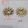 Stylish Matte Gold Sun Brooch for Women: European & American Niche Design Windbreaker Accessory
