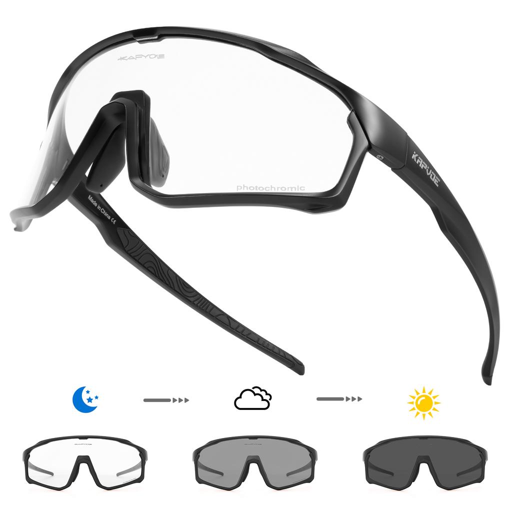 Pochromic Cycling Sunglasses Cycling Glasses UV400 Bicycle Goggles MTB Sports Eyewear Sunglasses Outdoor Bike Glasses